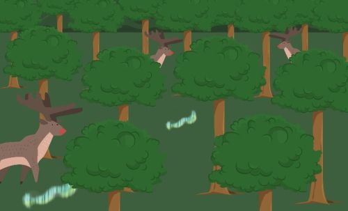 The Deer in Jungle