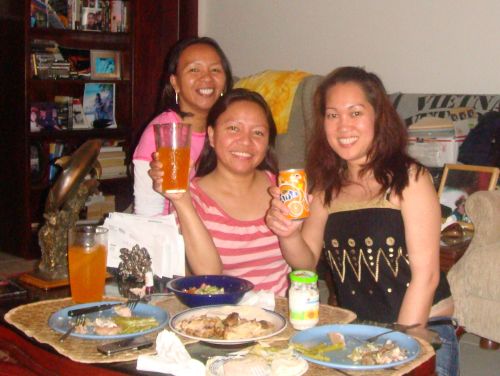with my sister Nhen and friend Billy (dinner)