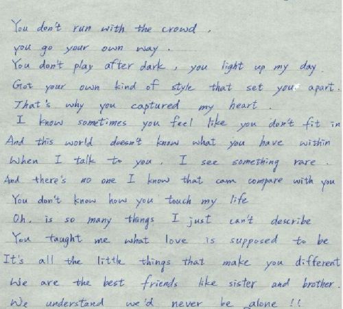 Snap of a letter for u!