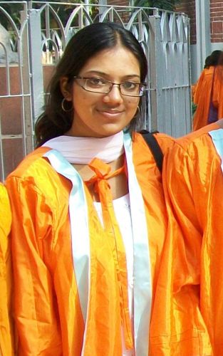 During graduation ceremony