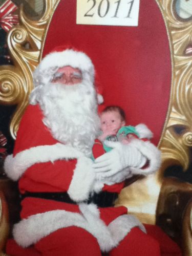 my grandson with santa